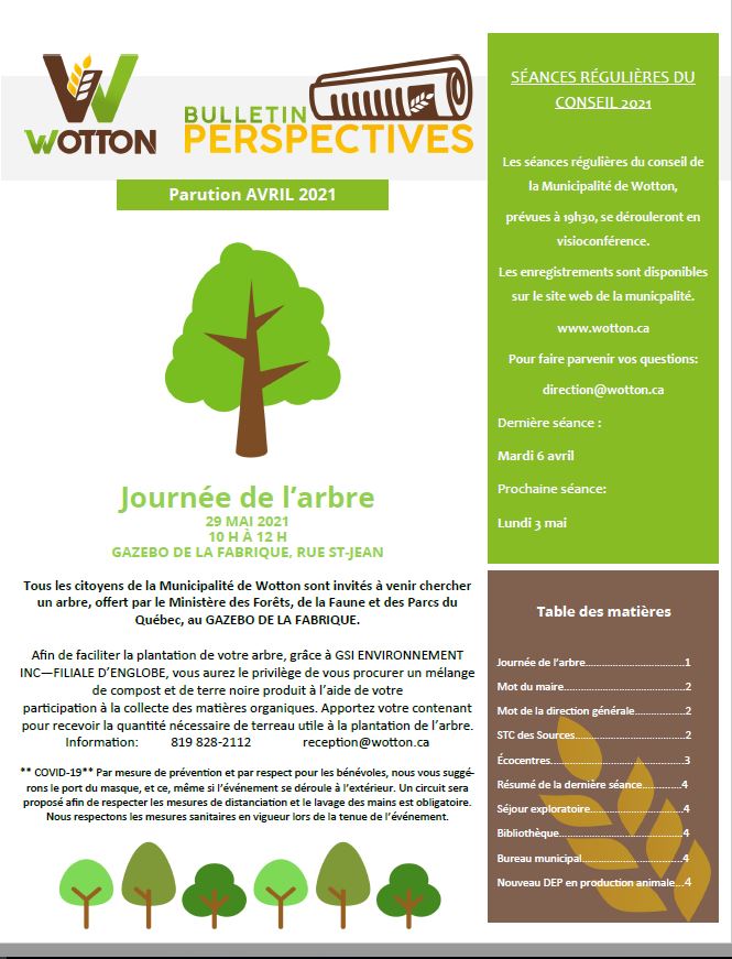 You are currently viewing Bulletin Perspectives avril 2021