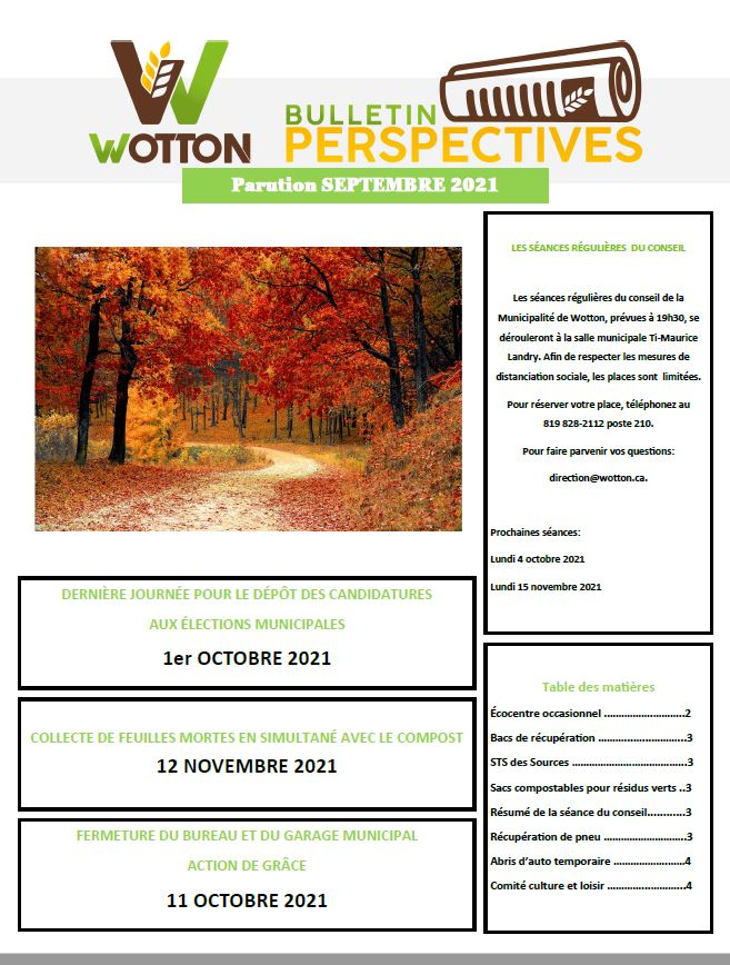 You are currently viewing Bulletin Perspectives septembre 2021