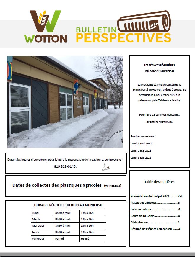 You are currently viewing Bulletin Perspectives février 2022