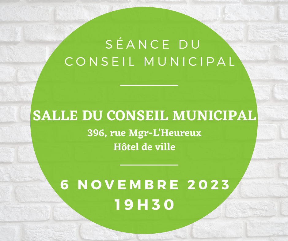 You are currently viewing Séance du conseil municipal du 6 novembre 2023 – 19H30