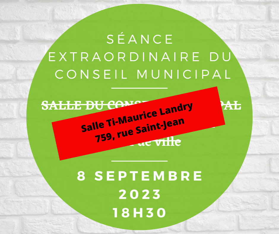 You are currently viewing Séance extraordinaire du conseil municipal – 8 septembre 2023