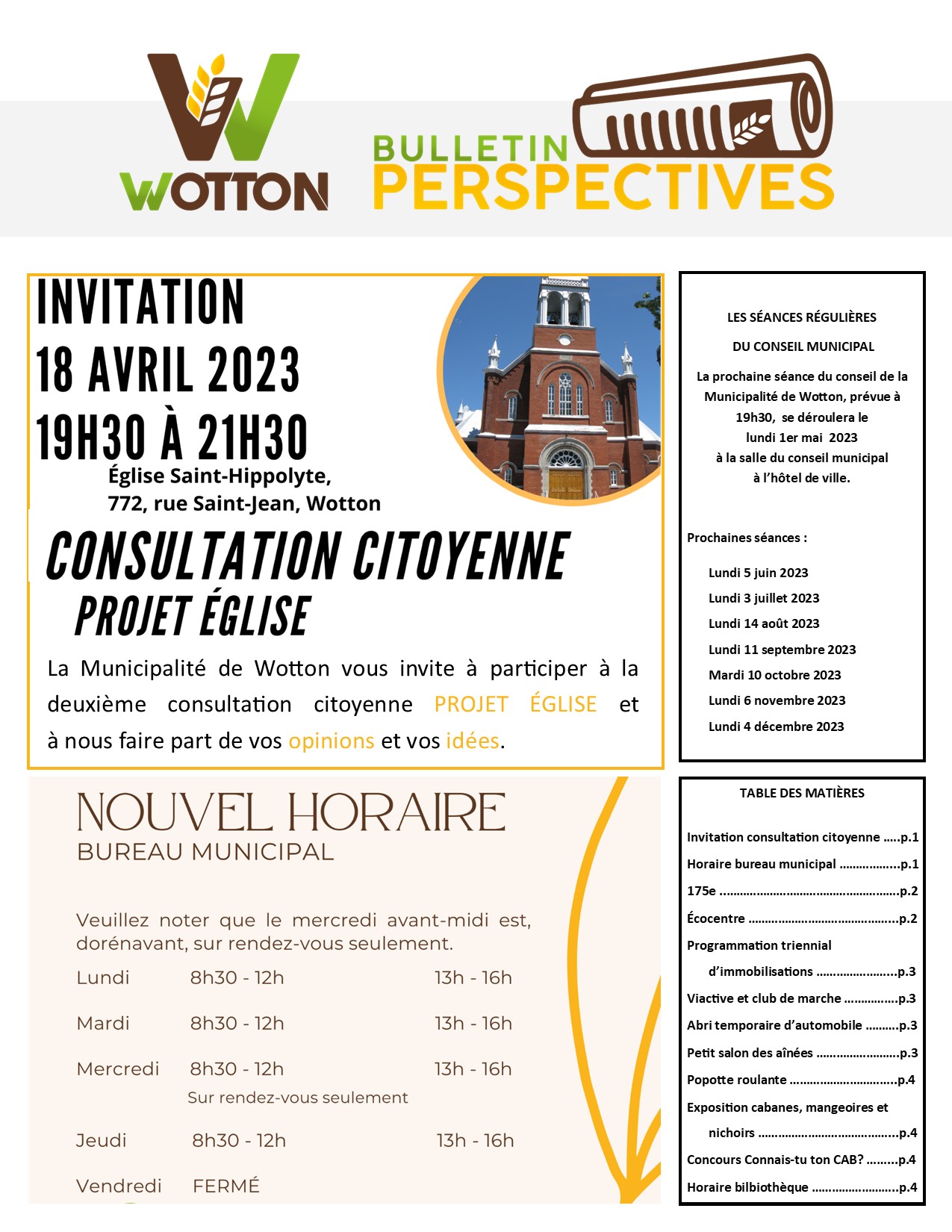 You are currently viewing Bulletin perspective -avril 2023
