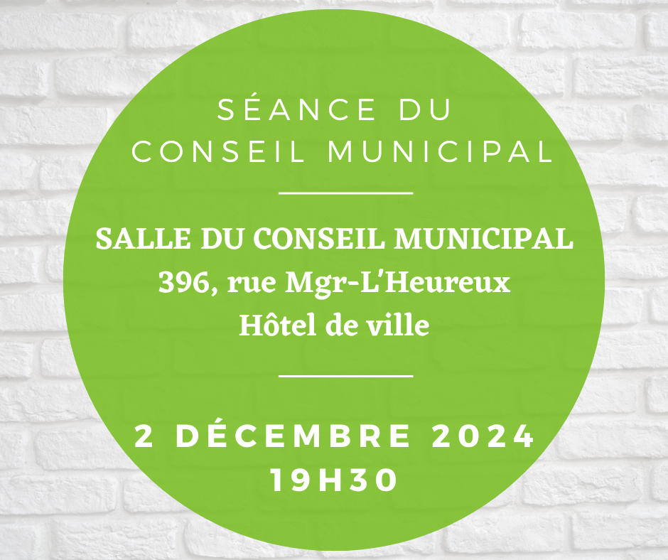 Lire la suite à propos de l’article Séance du conseil municipal du 2 décembre 2024 – 19H30