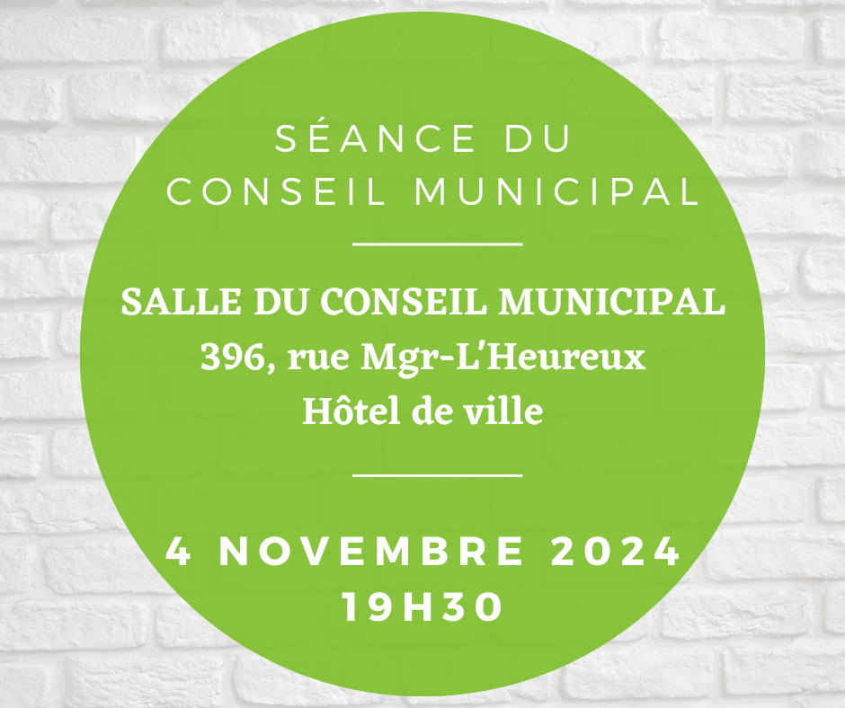 Lire la suite à propos de l’article Séance du conseil municipal du 4 novembre 2024 – 19H30