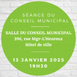 Séance du conseil municipal 13 janvier 2025