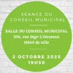 Séance du conseil municipal 2 octobre 2025