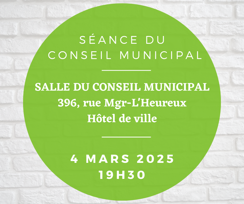 Lire la suite à propos de l’article Séance du conseil municipal 4 mars 2025