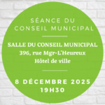 Séance du conseil municipal 8 décembre 2025