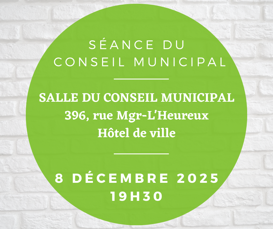 Lire la suite à propos de l’article Séance du conseil municipal 8 décembre 2025