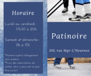 Horaire patinoire