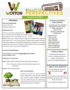 Bulletin Perspectives – Avril 2025