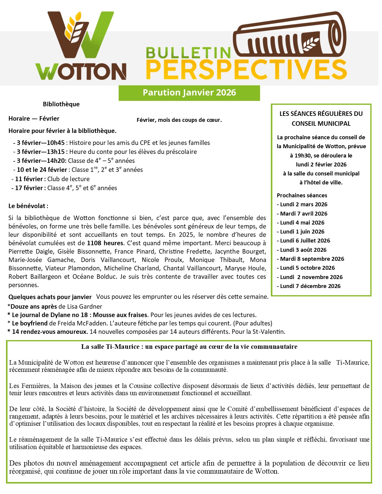 Lire la suite à propos de l’article Bulletin Perspective – Janvier 2026