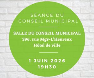 Séance du conseil municipal – 1 juin 2026