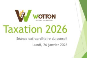 Lire la suite à propos de l’article Séance extraordinaire Taxation 2026 (lundi 26 janvier a 19h30) salle du conseil