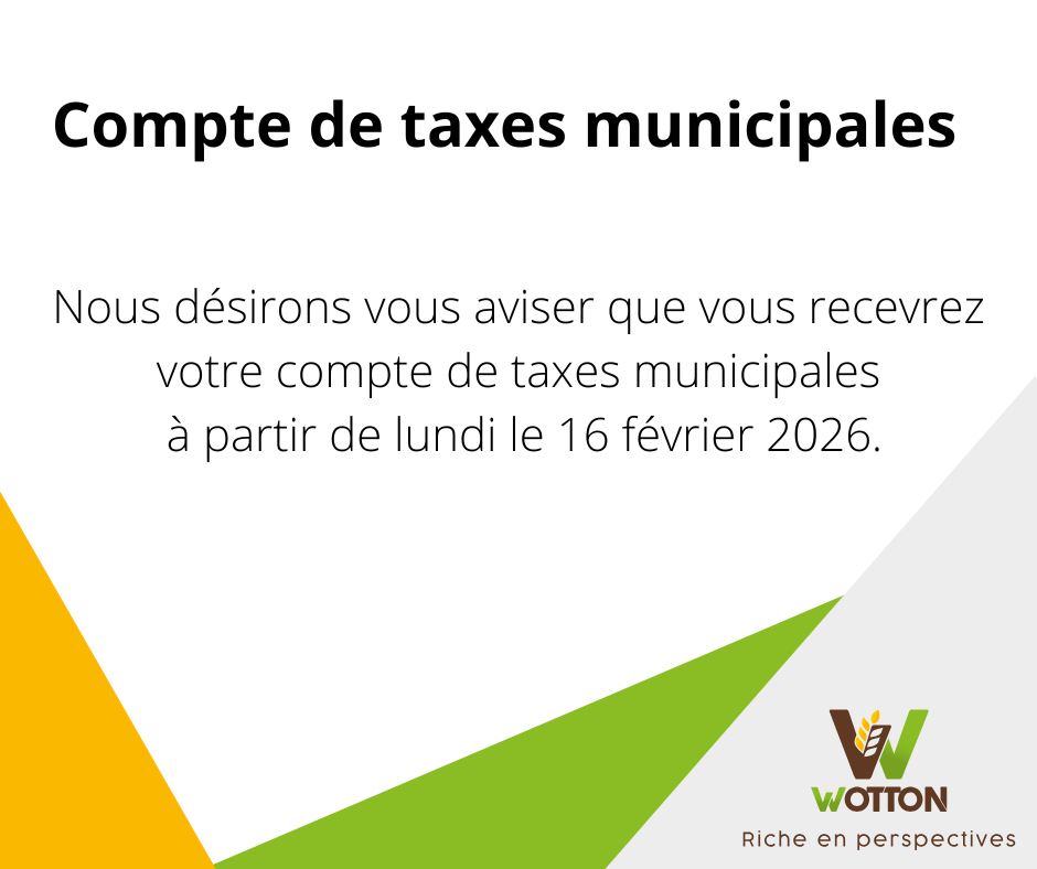 Lire la suite à propos de l’article Compte de taxes municipales