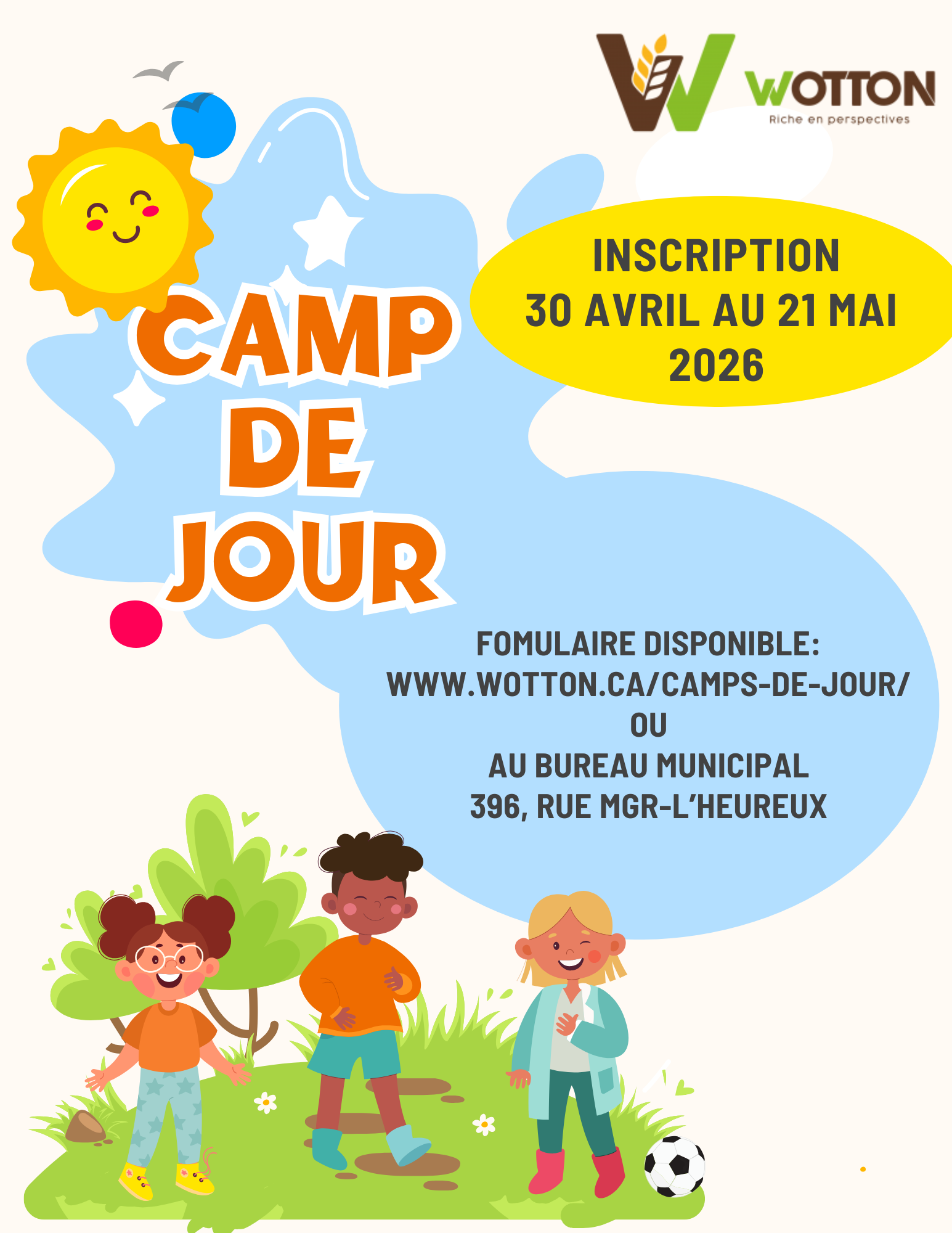 Lire la suite à propos de l’article Inscription – Camp de jour